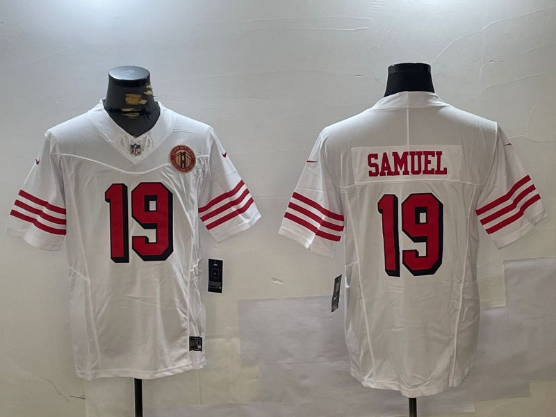 Men San Francisco 49ers 19 Samuel White three generations 2024 Nike Limited NFL Jersey style 4